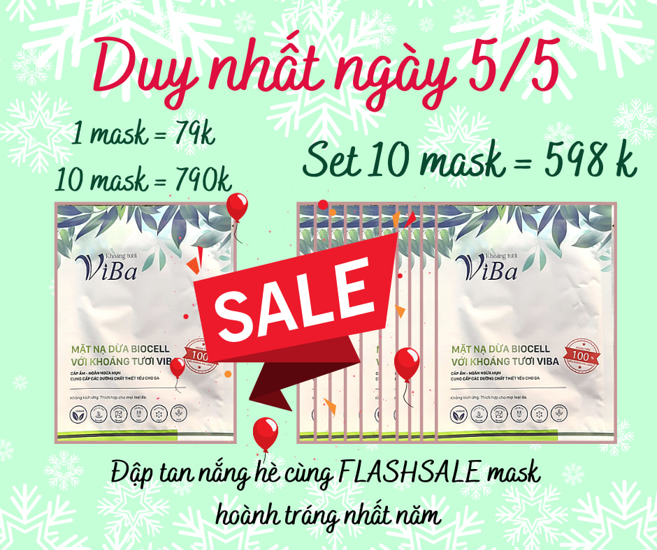 FLASH SALE 5/5 NẠ NHÀ VIBA COMEBACK